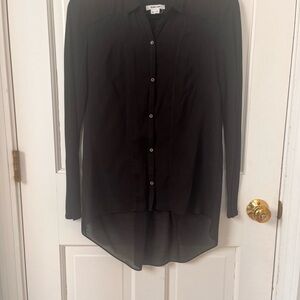Helmut Lang Black Sheer Blouse